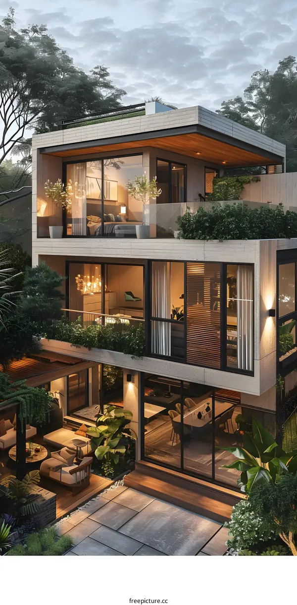 A modern house in Ho Chi Minh City, Vietnam