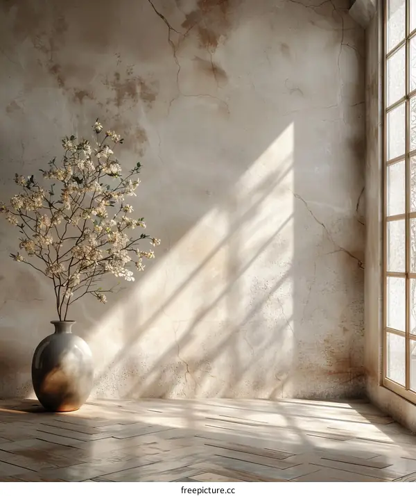 Elegant Interior Design with Natural Light and Flowers