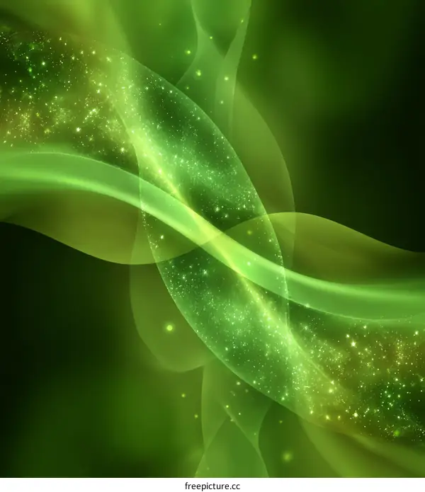 Abstract Green Wavy Design Background