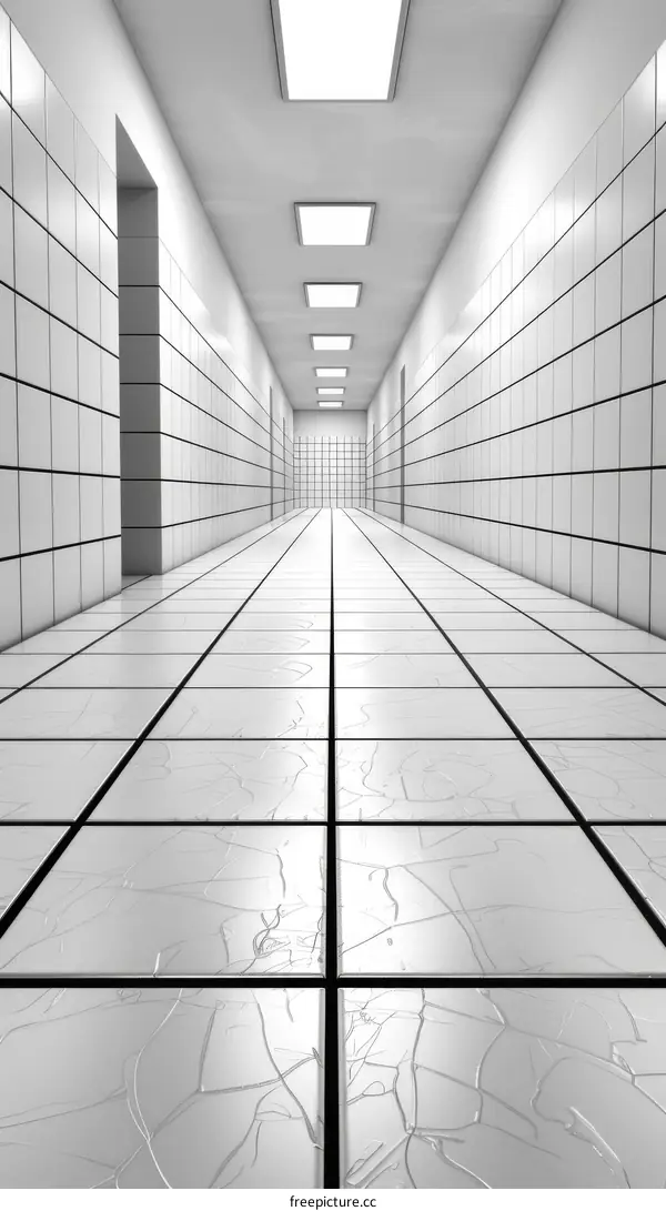 Endless White Corridor: A Liminal Space