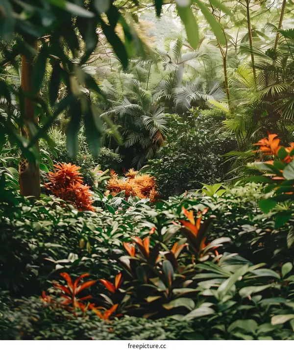 Tropical Rainforest Lush Greenery Plants
