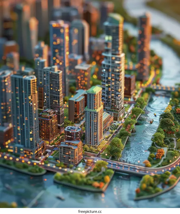Tilt-Shift Miniature Cityscape Photography