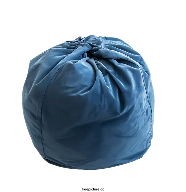 [Transparent Background PNG]Blue Bean Bag Chair Isolated On transparent background