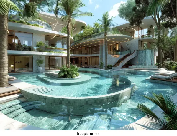 Luxurious Tropical House with Infinity Pool