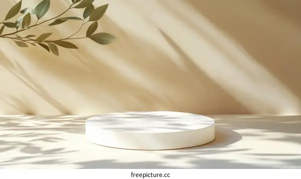 Elegant Minimalist Product Display Stage with Natural Light