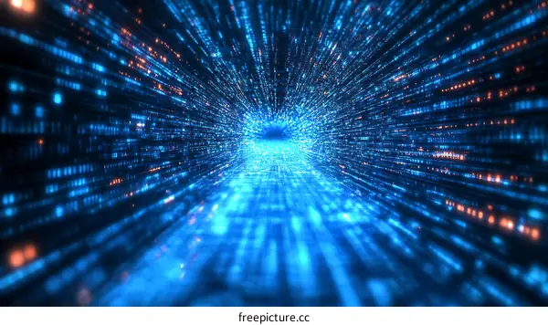 Digital Data Tunnel Abstract Background