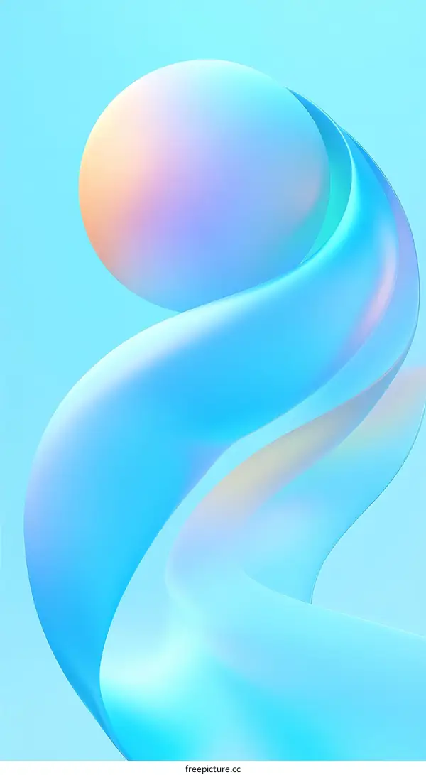 Abstract Liquid Forms in Pastel Colors