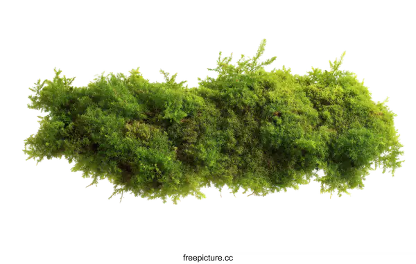 [Transparent Background PNG]Close up of a vibrant green moss patch