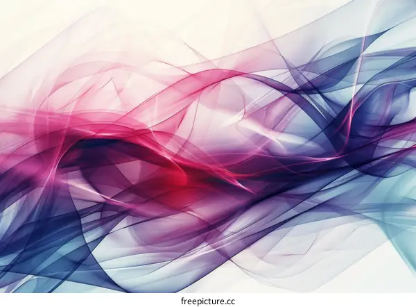 Abstract Colorful Flowing Lines Art