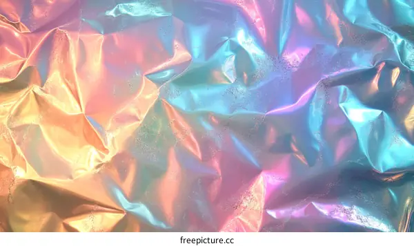 Abstract Holographic Crinkled Texture Background