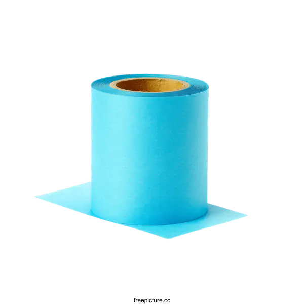 [Transparent Background PNG]Rolled Light Blue Paper Tape