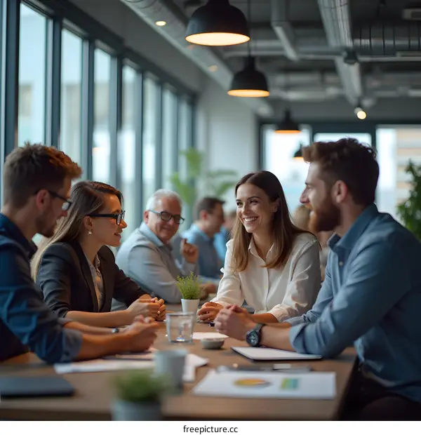 Business Meeting in Modern Office with Diverse Team