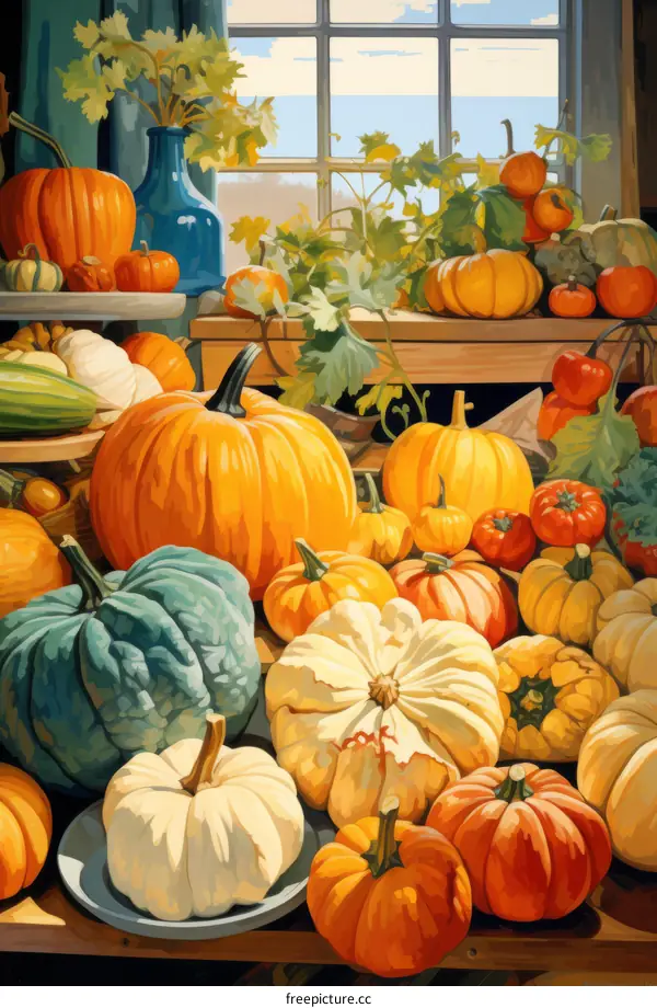 An Abundance of Pumpkins and Gourds
