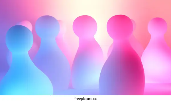 Abstract Colorful People Group
