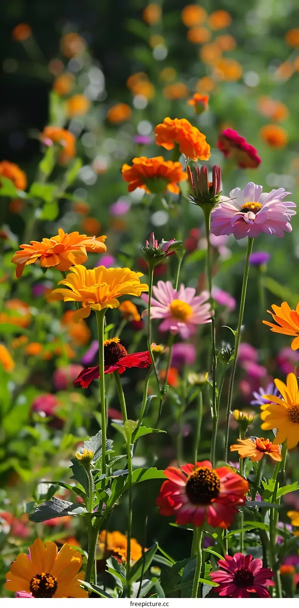 Vibrant Colors of a Summer Garden