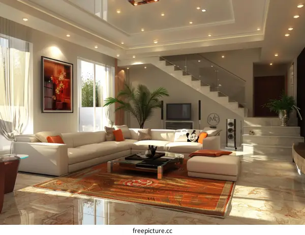 Modern Living Room Design | 3D Visualization