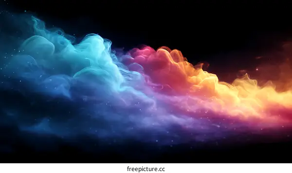 Abstract Colorful Smoke Cloudscape