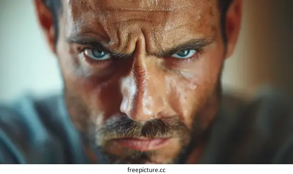 Close Up Portrait of a Caucasian Man