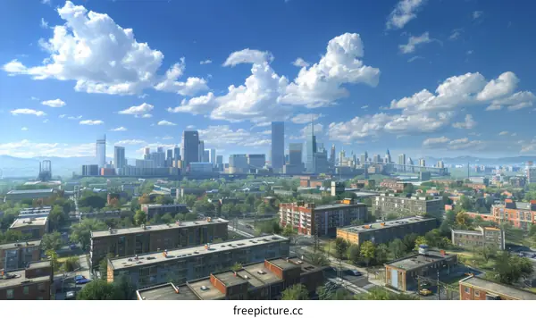 Modern City Skyline During the Day