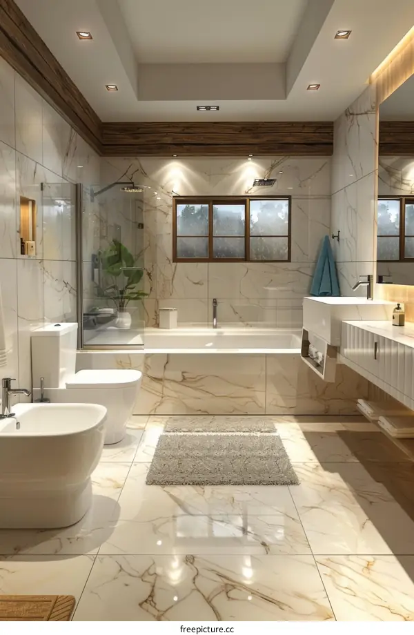 Modern Bathroom Design with Natural Elements