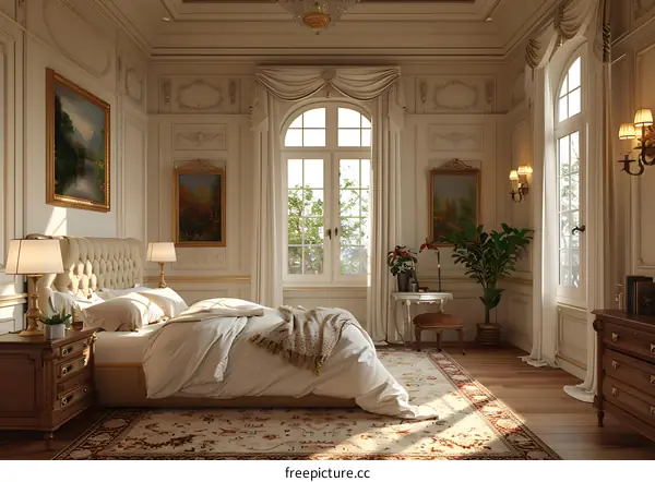 European-style luxury bedroom