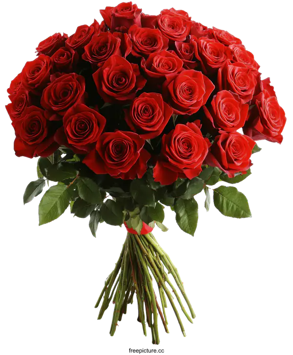 [Transparent Background PNG]Beautiful Bouquet of Red Roses