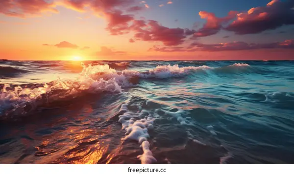 Sunset over the ocean