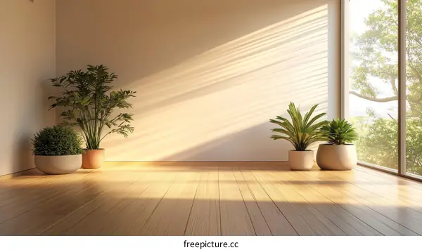 Modern Minimalist Interior Design with Plants