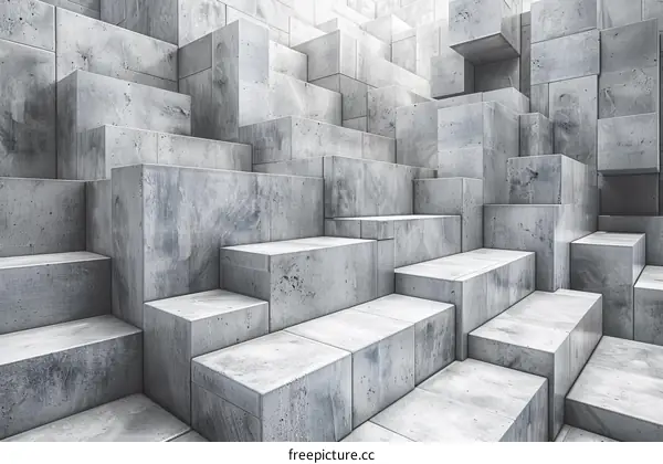 Abstract Concrete Blocks Background