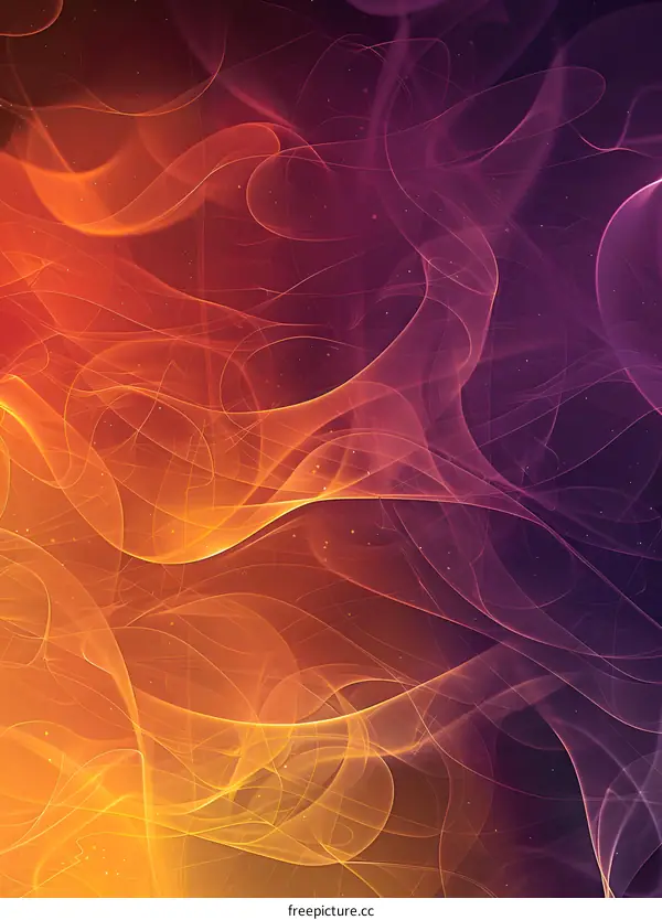 Abstract Background With Swirling Lines And Glowing Lights
