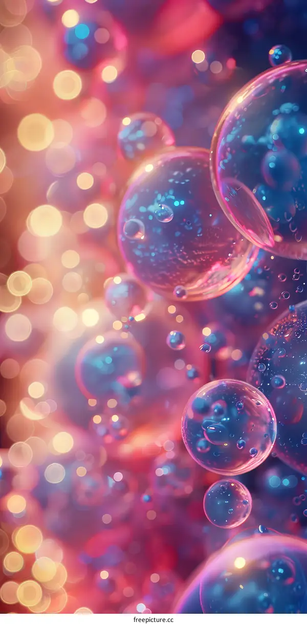 Abstract Colorful Bubbles and Lights
