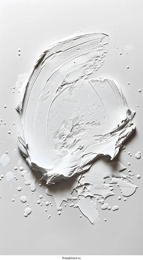 White paint strokes on canvas texture