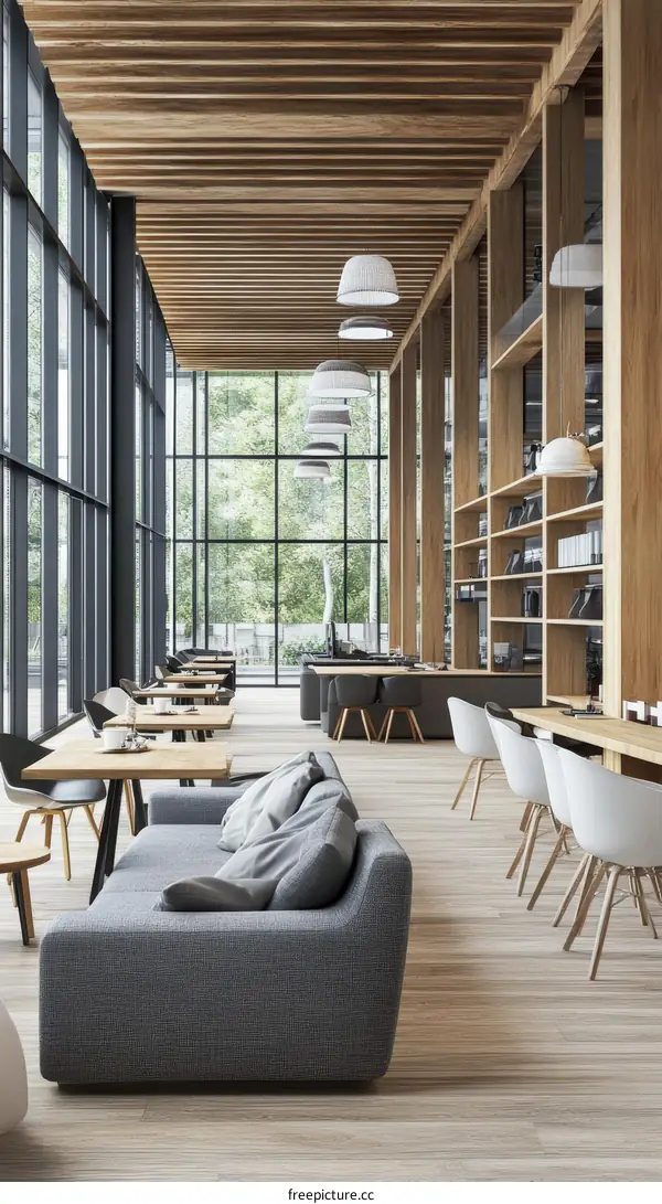 Modern Open Concept Business Lounge Interior