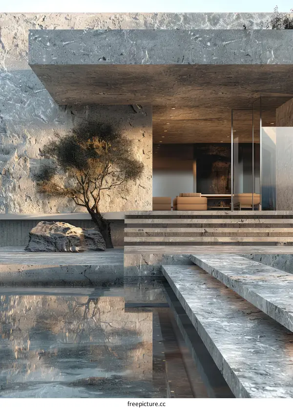 Luxurious Villa Exterior with Pool and Modern Design