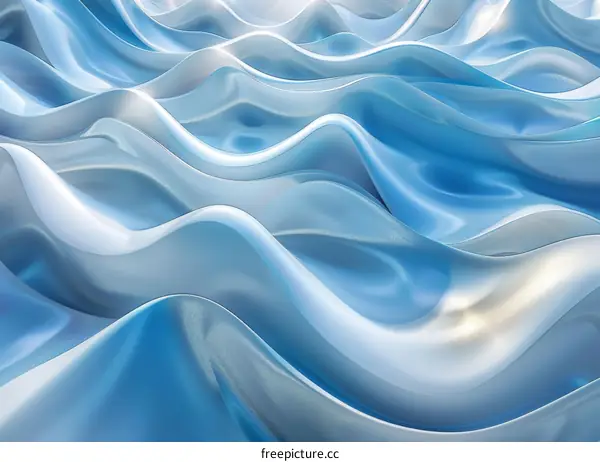 Abstract Blue and White Waves