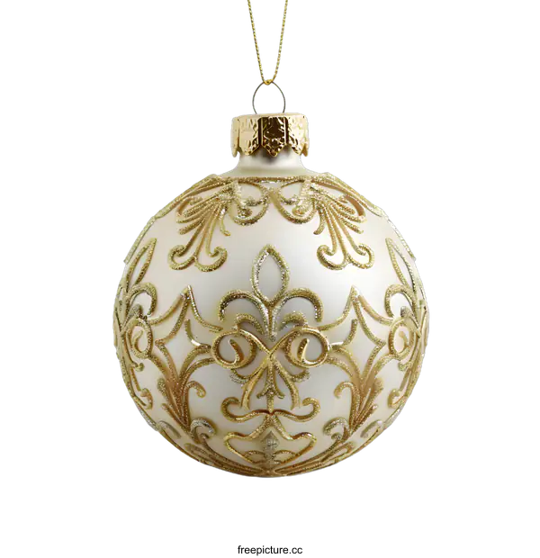 [Transparent Background PNG]Ornament with a Gold Pattern