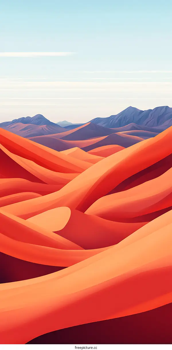 Abstract Desert Landscape Illustration
