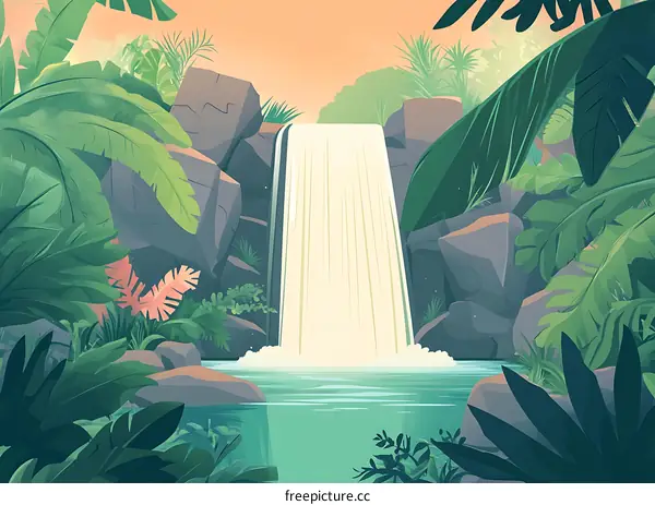 Waterfall in the Rainforest