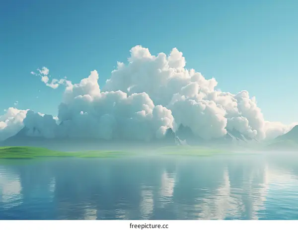 Tranquil Mountain Lake Landscape