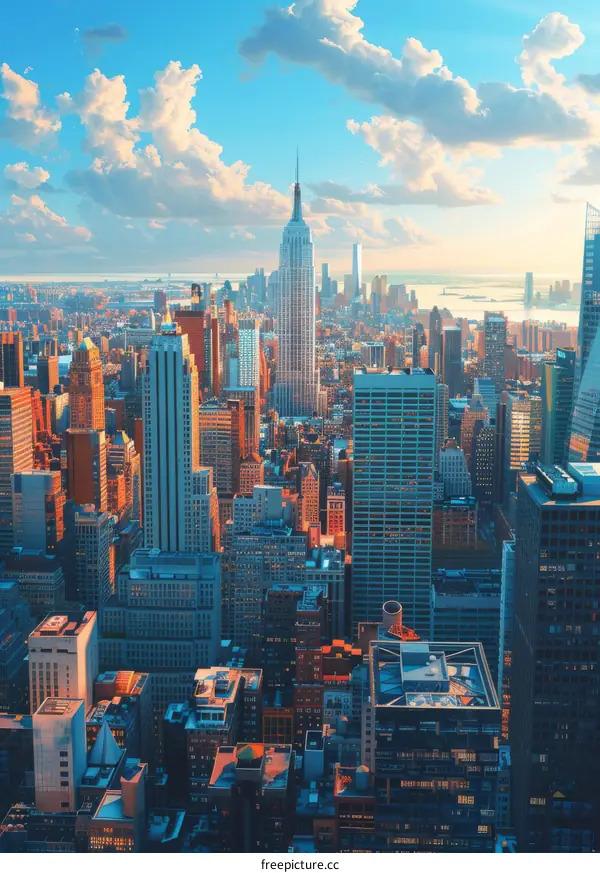 New York City Skyline at Sunset