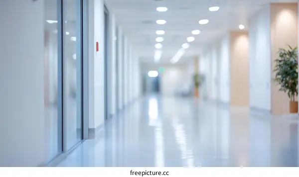 Modern Hospital Corridor Interior Design