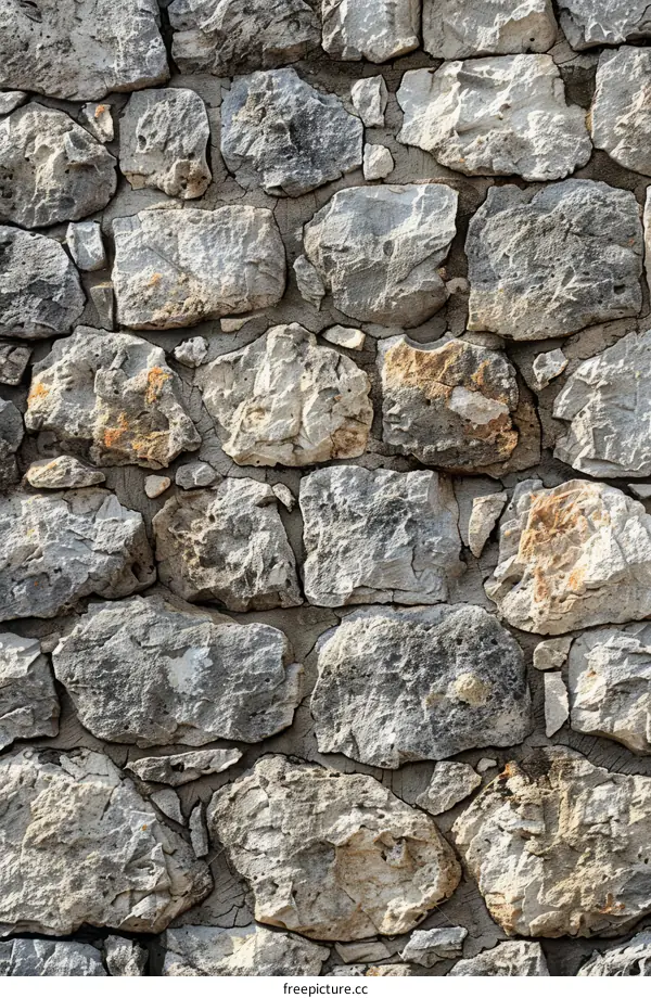 Rough and Uneven Surface of a Stone Wall