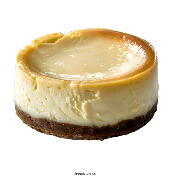 [Transparent Background PNG]Delicious baked cheesecake isolated on white