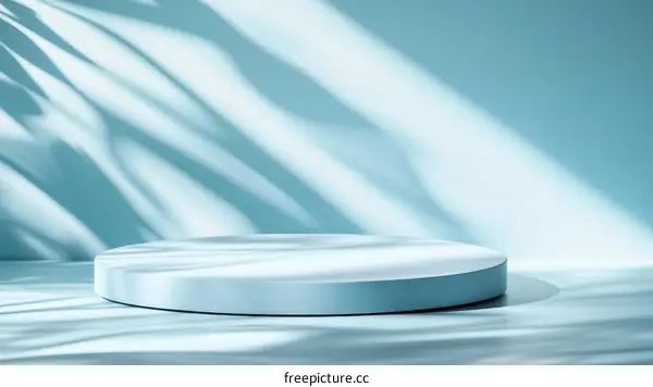 Light Blue Product Display Podium