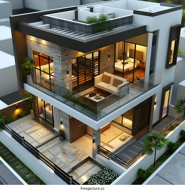 Modern minimalist villa