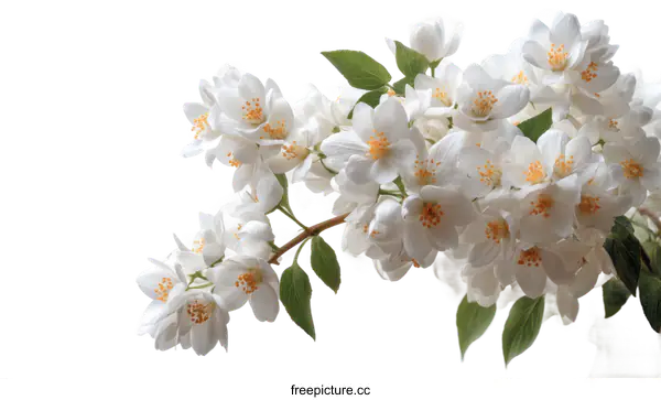 [Transparent Background PNG]Beautiful Jasmine Flowers in a Vase