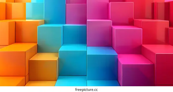 Colorful 3D Cubes