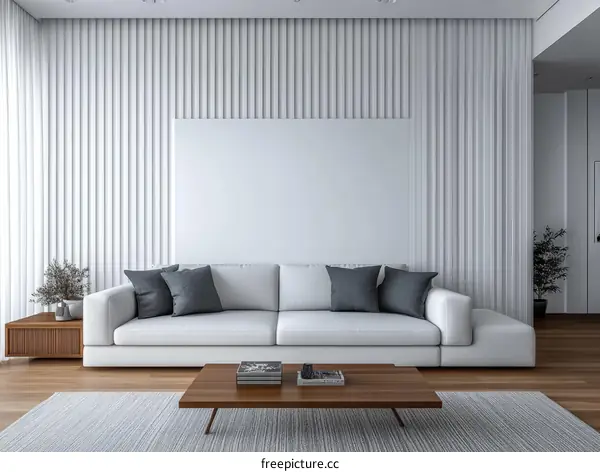 Modern Living Room Interior Design Mockup