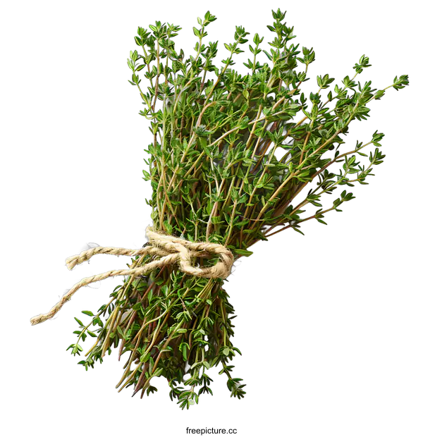 [Transparent Background PNG]A bunch of fresh thyme