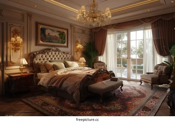 Luxury Bedroom Interior Design Illustration